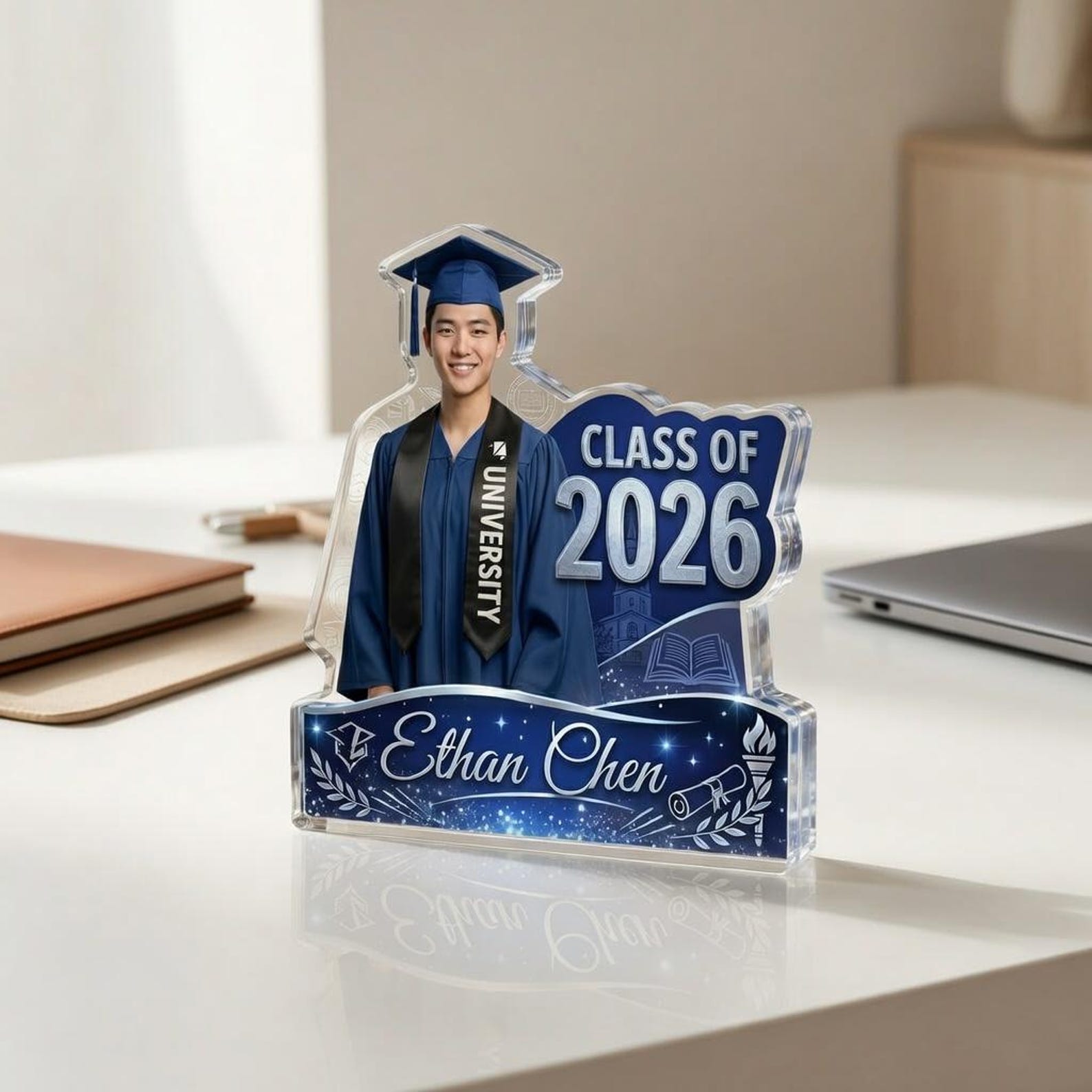 Grad Plaque Personalized Graduation Acrylic Plaque With Photo for Him, Class of ...