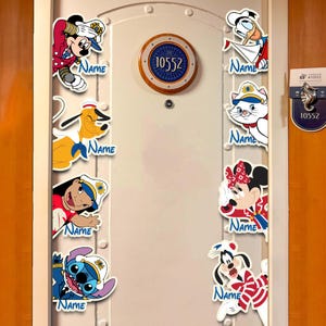 Personalized All Characters Disney Cruise Magnet, Disney Character Magnet,Mickey and Friends Magnets, Mickey Door Magnets,Dcl Cruise Magnets