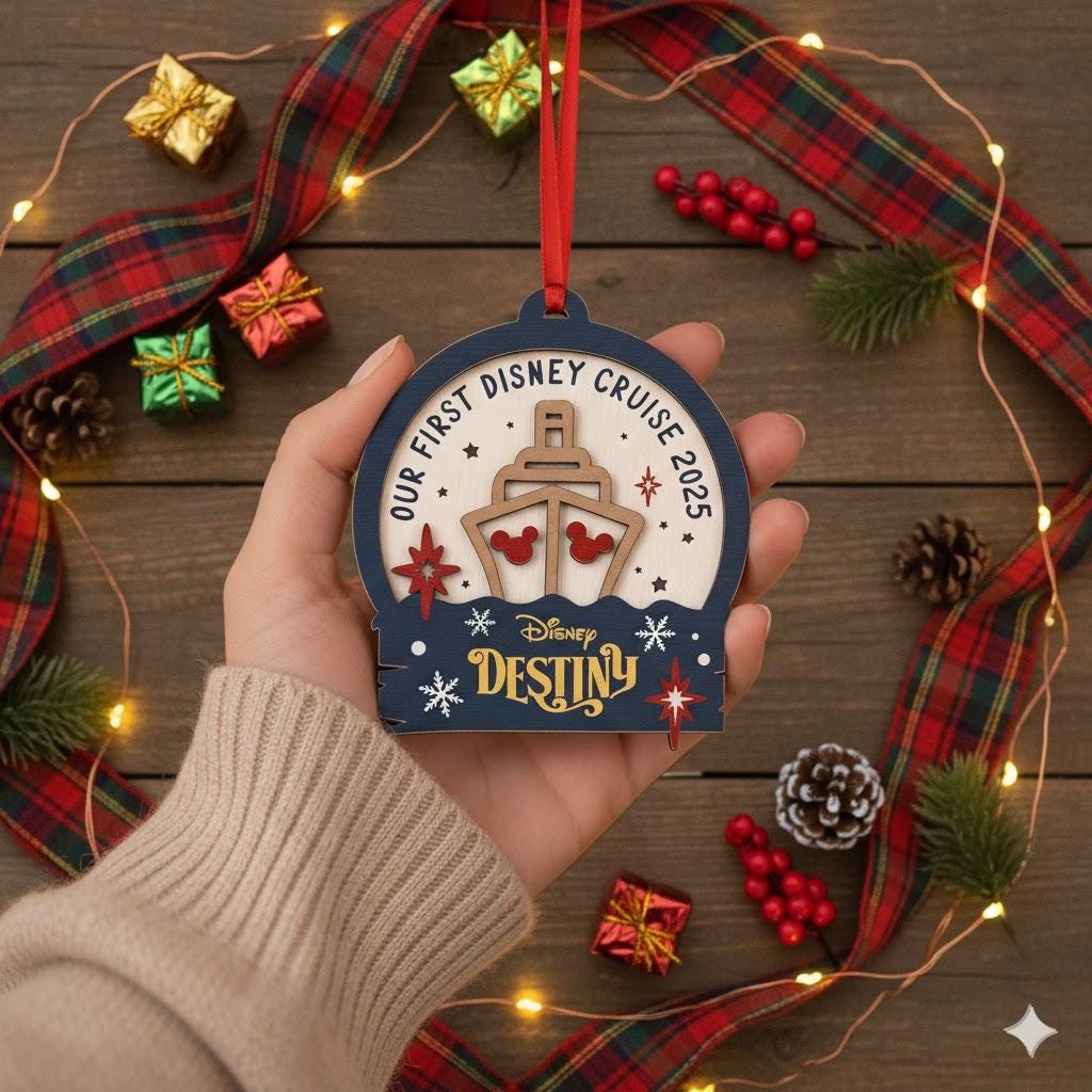Personalized First Disney Cruise 2025 Ornament, Disney Destiny