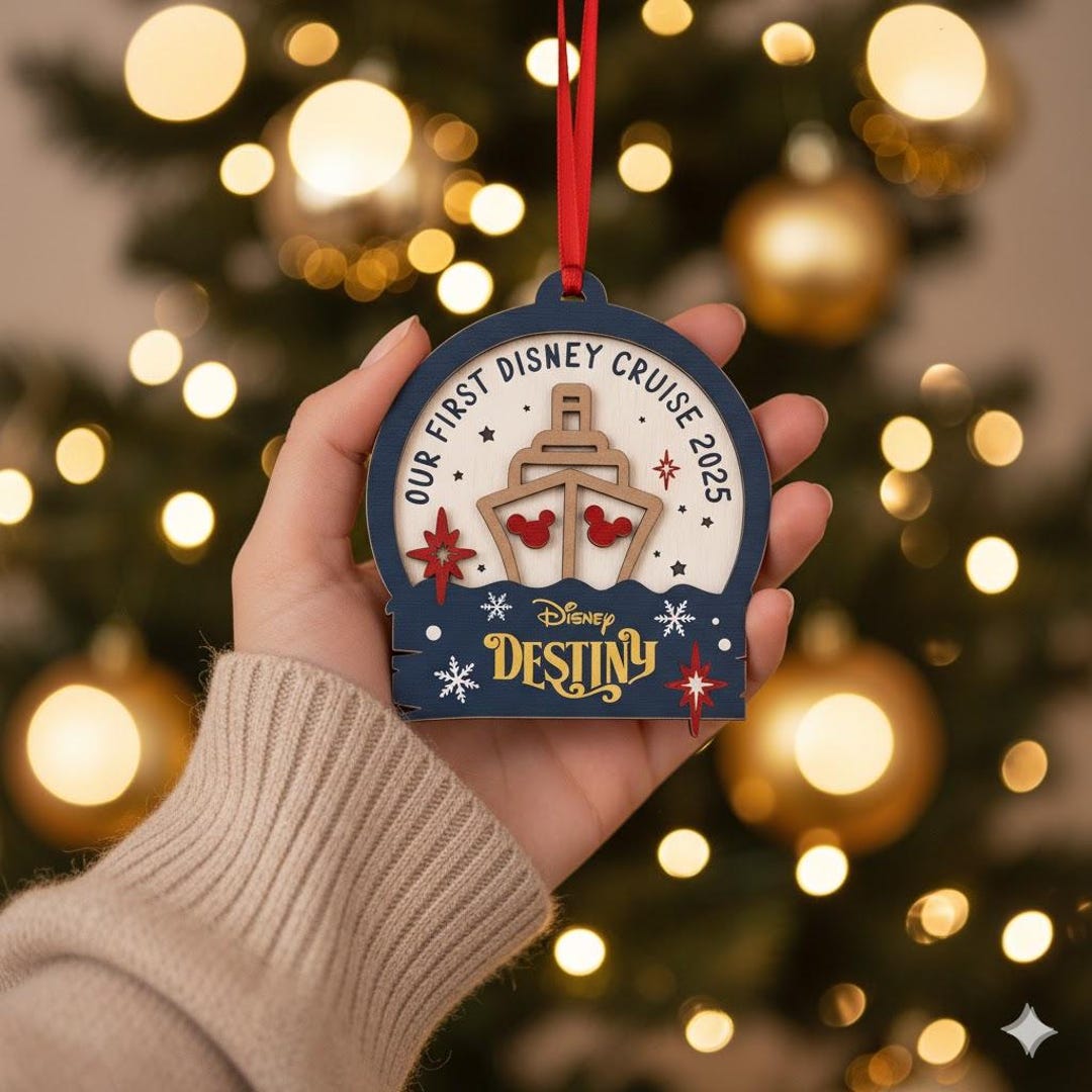 Personalized First Disney Cruise 2025 Ornament, Disney Destiny