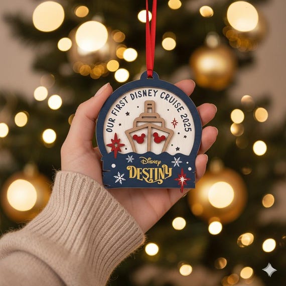 Personalized First Disney Cruise 2025 Ornament, Disney Destiny