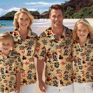 Mickey Pirate Hawaiian Shirt, Pirates of the Caribbean Shirt, Disney Pirate Hawaiian Shirt, Mickey Aloha Shirt, Disney Caribbean Vacation
