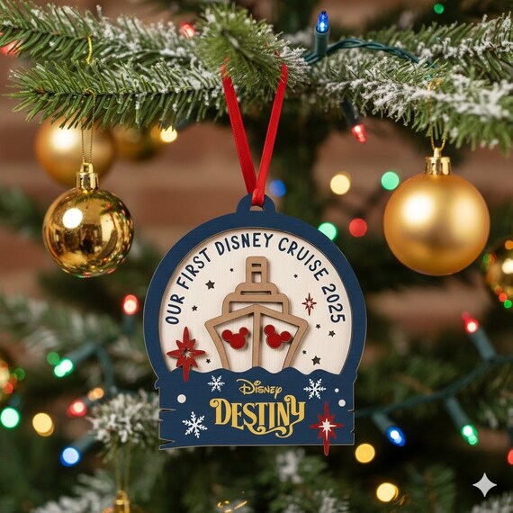 Personalized First Disney Cruise 2025 Ornament, Disney Destiny