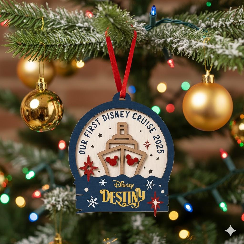 Personalized First Disney Cruise 2025 Ornament, Disney Destiny