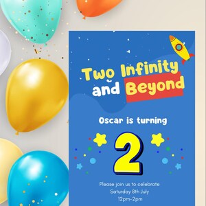 Personalised Toy Story birthday invitation children’s birthday invitation, editable template, printable invitation, instant download.
