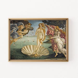 Renaissance-Artful Print | Birth Of Venus, Sandro Botticelli | Renaissant Wallart | Mythology Wall Decor | F875