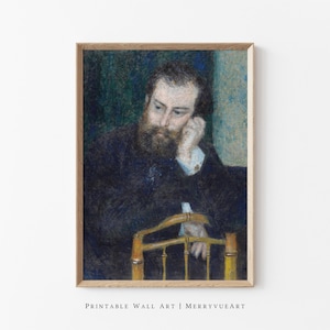 Alfred Sisley Portrait by Pierre-Auguste Renoir | Man Portrait Wall Art | Printable Wallart | P549