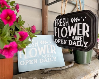 Fresh Flower Market Vinyl Decal - Garden, Spring, Summer Craft DIY