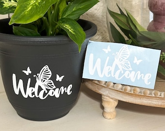 Welcome Butterfly Vinyl Decal
