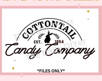 Cottontail Candy Company .SVG & .PNG FILE |  Decal, Vinyl, Craft Supply - Not a Decal -