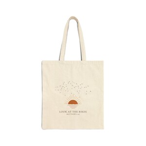 Matthew 6:26 Christian Tote Bag – Bible Verse Faith Gift image 5