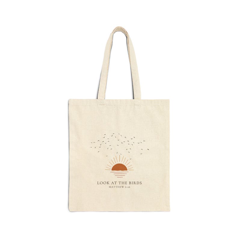 Matthew 6:26 Christian Tote Bag – Bible Verse Faith Gift image 5