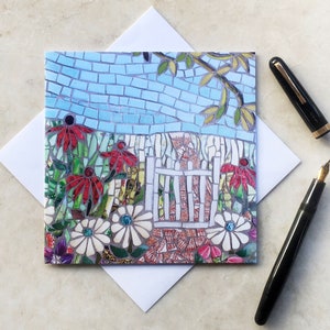 Carte de voeux florale vierge ~ Carte de mariage ~ Carte tout usage ~ Carte d'art en mosaïque ~ Guérir bientôt / Une pensée pour vous / Anniversaire / Carte de remerciement