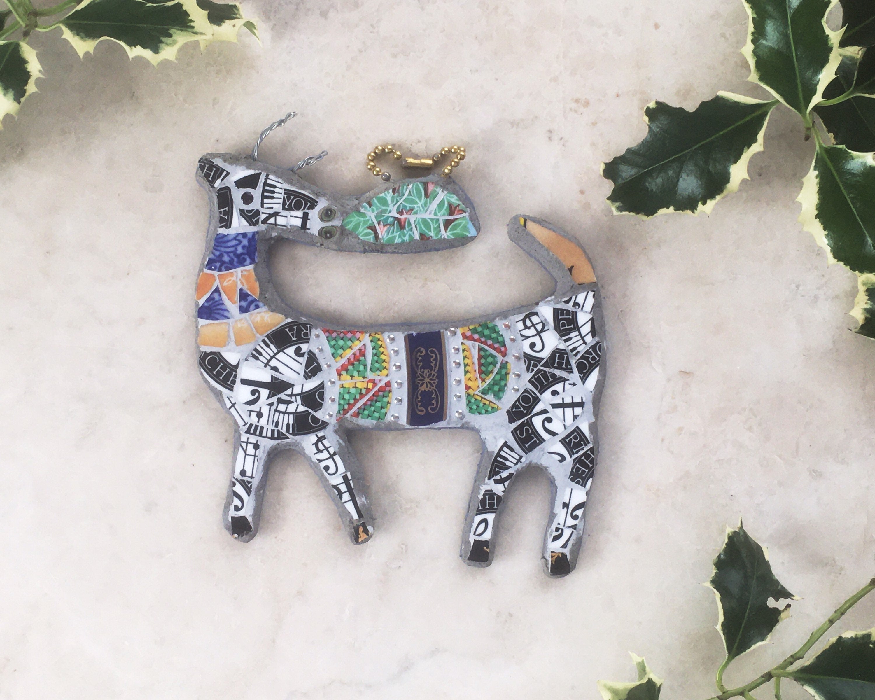 Hanging goat art for your home or garden. Quirky wall Etsy