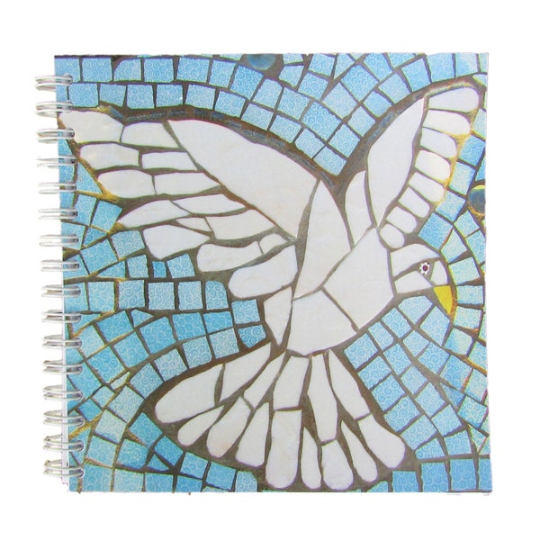 Dove Notebook ~ SALE ~ Blank Journal ~ Spiritual Gift ~ Meaningful Present ~ Mosaic ~ Square Notebook ~ Under 5 ~ Thank You Gift