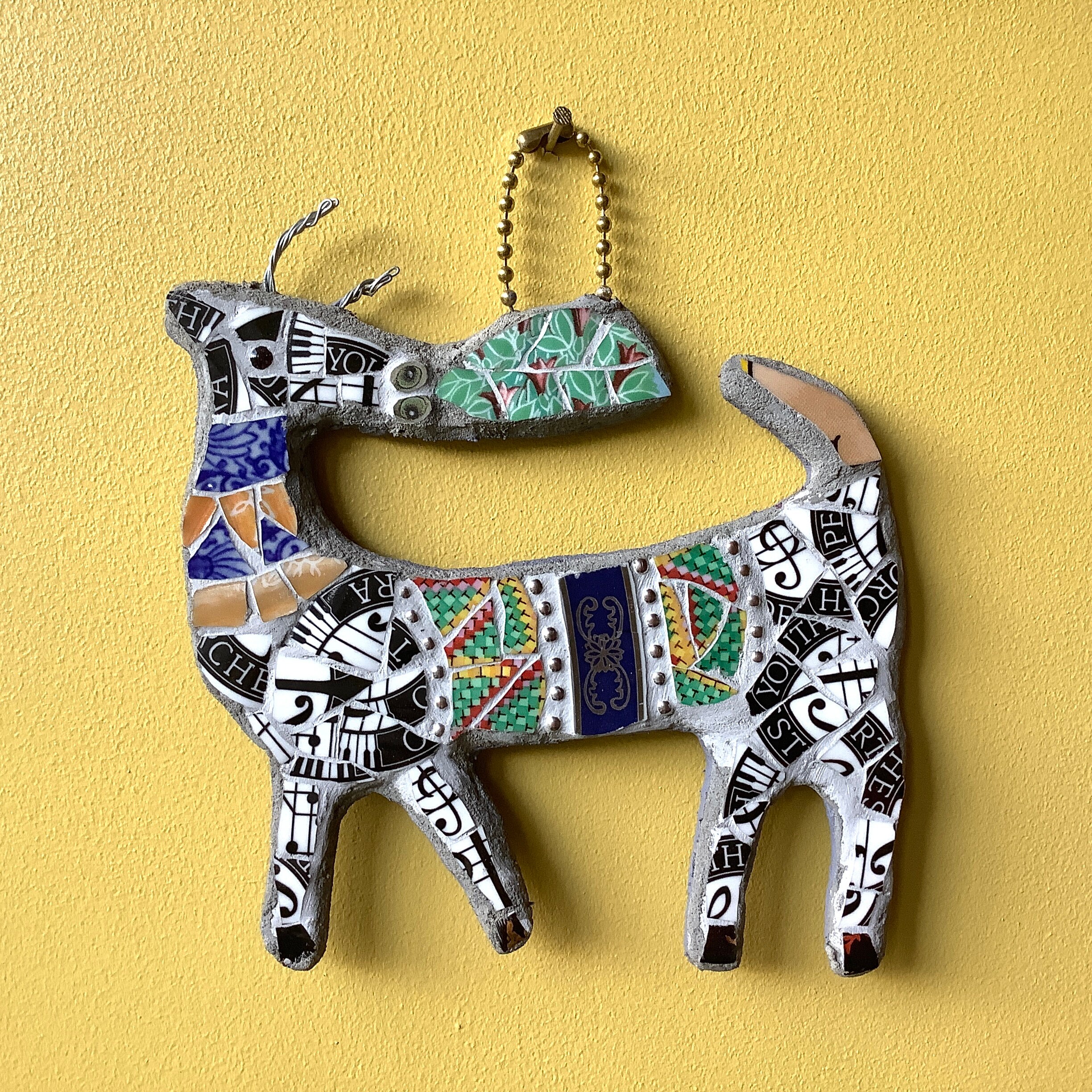 Hanging goat art for your home or garden. Quirky wall Etsy