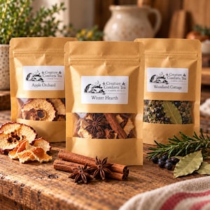 Simmer Pot Kit | Natural Home Fragrance | Stovetop Potpourri | Autumn & Winter Scents | Housewarming Gift