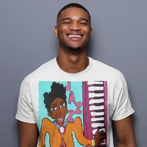 Jazz (Piano Man) Unisex Champion T-Shirt