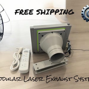Laser Window Exhaust Unit for Home Lasers, Modular Laser Exhaust System (Patent Pending)