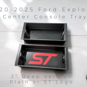 Ford Explorer Deep Center Console Tray, 2&quot; Depth More Cubic Storage Fits 2020-2025