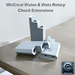 WeCreat Vision & Vista Rotary Jig Extensions / Chuck Extensions - Get Past the Non-Working Area