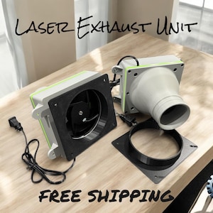 Laser Window Exhaust Unit for Home Lasers Version 2 , Laser Exhaust System (Patent Pending)