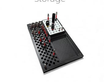130 Bit Storage with Removable Bit Tray Organizer: Toolbox, Workshop, Workbench