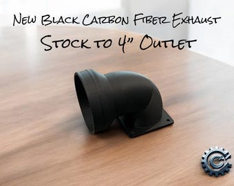 WeCreat Vision & Vista Carbon Fiber 90Deg. Exhaust Stock to 4" Outlet (PLA-CF)