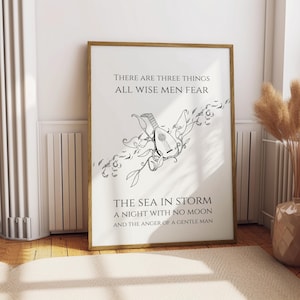 Printable Wall Art - Patrick Rothfuss Quote - All Wise Man Fear - Instant Download - Digital Print