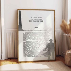 Utskrivbar väggkonst - Dark Tower första kapitel - Stephen King citat - Direkt nedladdning - Boksideskonst - Bokomslagsdesign