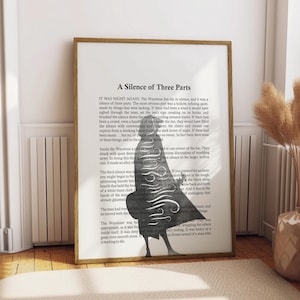 Printable Wall Art - The Name of the Wind First Chapter - A Silence of Three Parts - Patrick Rothfuss Quote - Instant Download