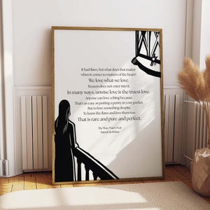 Printable Wall Art - Denna and Kvothe - It had flaws ... to know the flaws and love the too - Patrick Rothfuss Quote - Instant Download