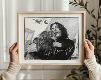 Printable Wall Art -After all this time: ALWAYS - Witch and Wizard Home Decor - Instant Download - Digital Print