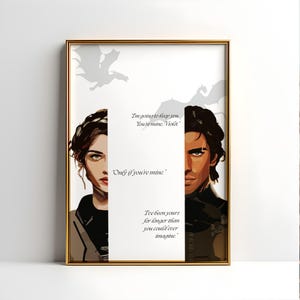 Printable Wall Art - Violet & Xaden Quote | Fantasy Bookish Decor | Fourth Wing Inspired Gift - Instant Download