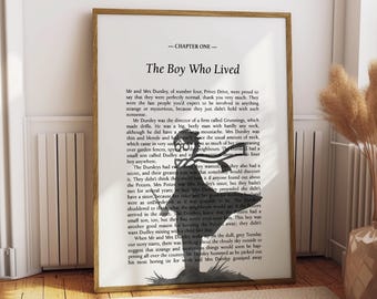 Printable Wall Art - HP Book Chapter 1 - The Boy who lived - Witch and Wizard Home Decor - Instant Download - Digital Print for Frame