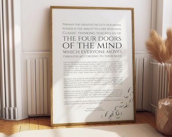 Printable Wall Art - Patrick Rothfuss Quote - Four Doors of the Mind - Instant Download - Digital Print