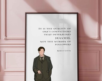 Printable Wall Art - Remus Lupin Quote about Success - Witch and Wizard Home Decor - Instant Download - Digital Print