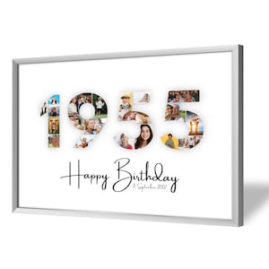 Collage per il 70º Compleanno | 1955 | Personalizzato | 20 Foto | Regalo Fotografico | Regalo dell'Ultimo Minuto da Stampare | PDF