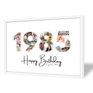 Collage pour 40e Anniversaire | 1985 | A4, A3, A2 | Personnalisé | 20 Photos | Cadeau Photo | Cadeau de Dernière Minute à Imprimer | PDF