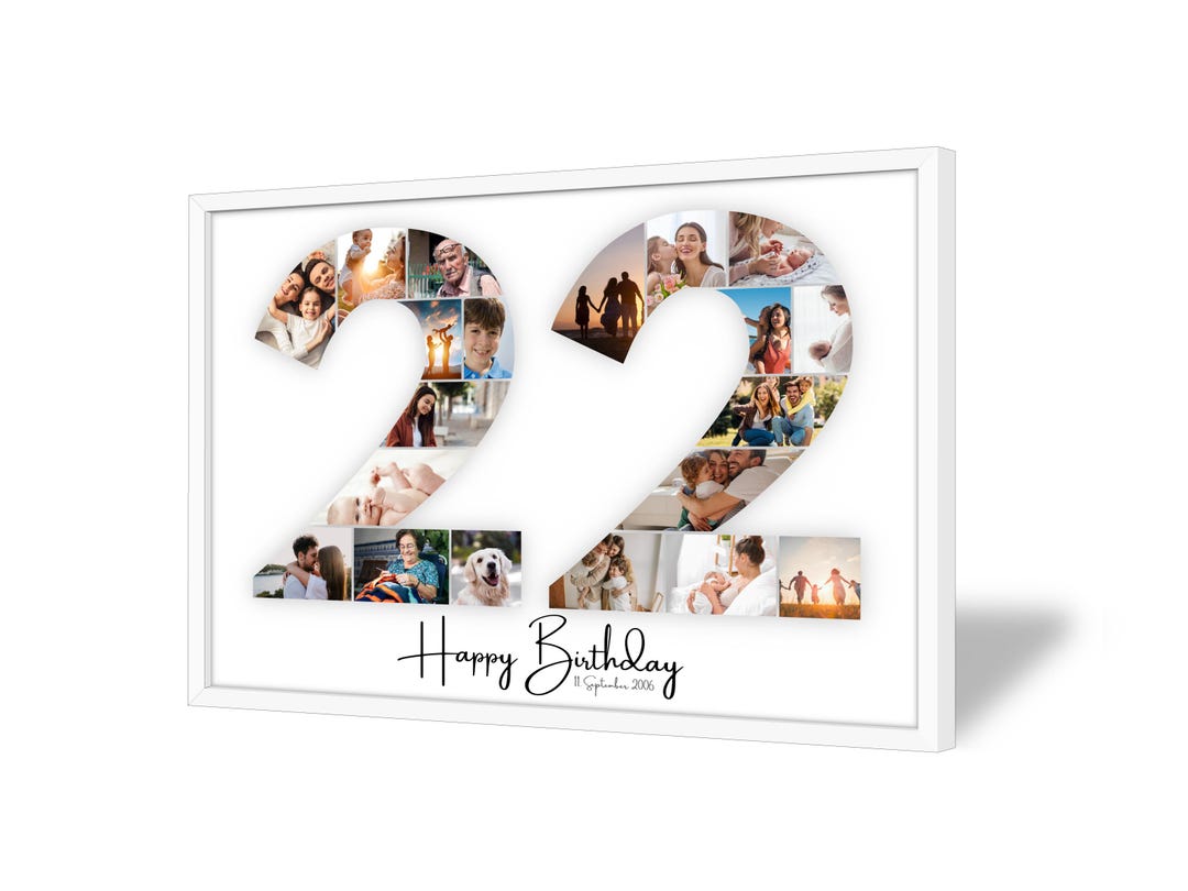 22th Birthday Photo Collage | 22th Birthday Gift | 20 Pictures | Photo ...