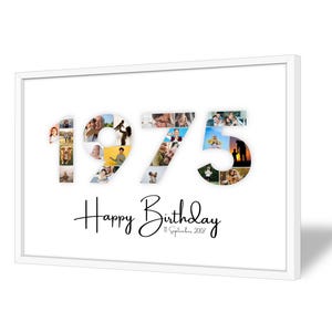 Collage zum 50 Geburtstag | 1975 | A4, A3, A2 | Personalisiert | 20 Bilder | Fotogeschenk | Last-Minute Geschenk zum Selbstdrucken | PDF