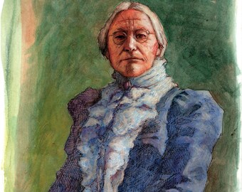 Susan B Anthony, Original Art Fine Art Pop Art Fan Art Historical Art Womens History Suffragist 19th Amendment US History Voting Rights