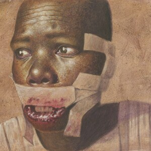 Rwanda Child One, Original Social Commentary Art