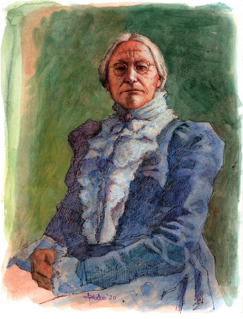 Susan B Anthony Original Art Fine Art Pop Art Fan Art Etsy