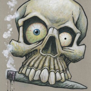 Spliff Skull 3, Original Art