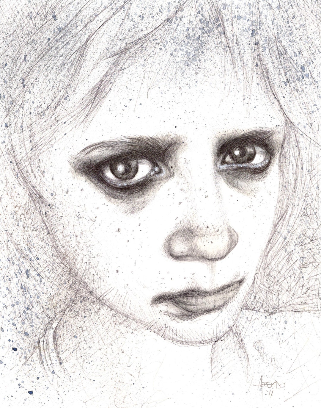 Faces of the Disenfranchised 18, Fine Art Mixed Media, Portrait Art ...