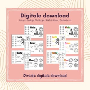 Seizoen Saving Challenge | A6 Printbaar | Nederlands