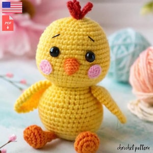 Crochet Amigurumi Chick Goldie  Pattern – Fun DIY Animals Tutorial – Digital Download for Beginners – Handmade Gift Idea