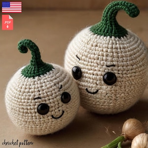 Crochet Amigurumi Onion Pattern – Fun DIY Vegetable Toy Tutorial – Digital Download for Beginners – Handmade Gift Idea