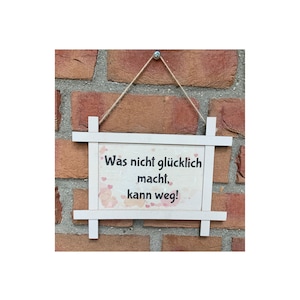 Wooden sign motivation saying What does not make you happy sign with saying gift girlfriend
